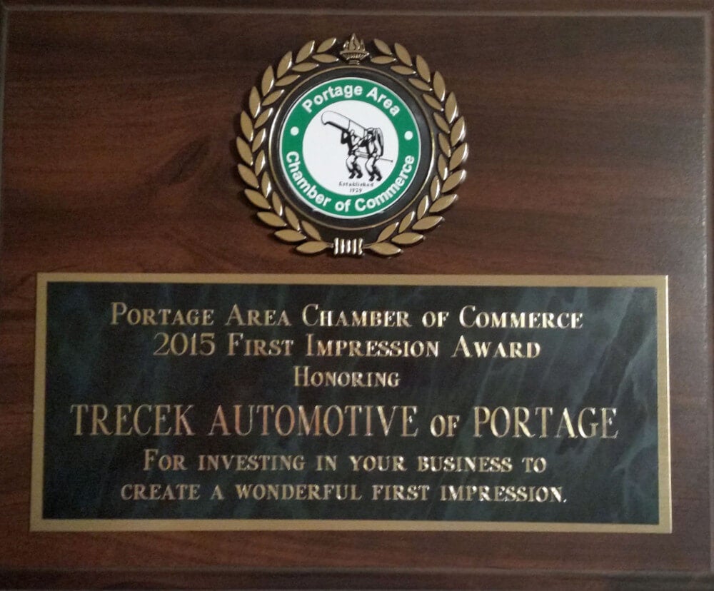 First impression award plaque 